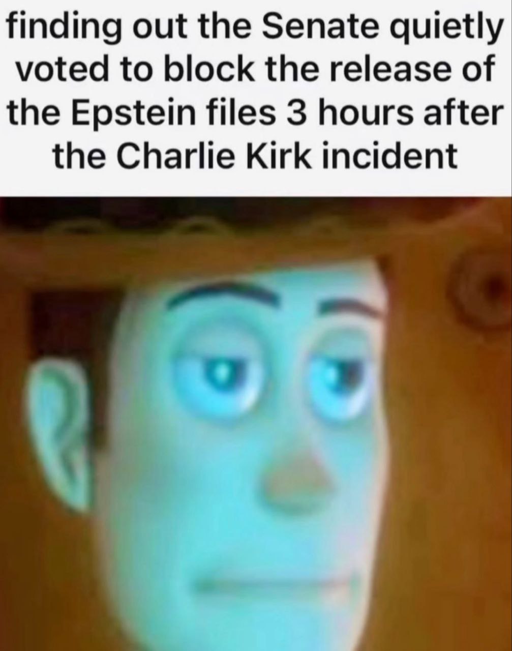 finding out the Senate quietly voted to block the release of the Epstein files 3 hours after the Charlie Kirk incident