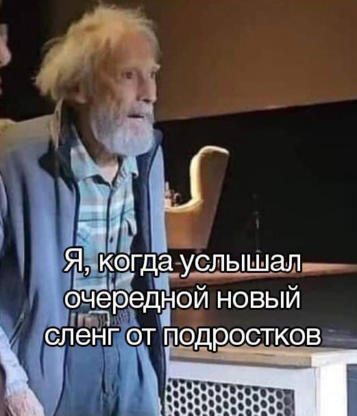 Я, когда услышал очередной новый сленг от подростков