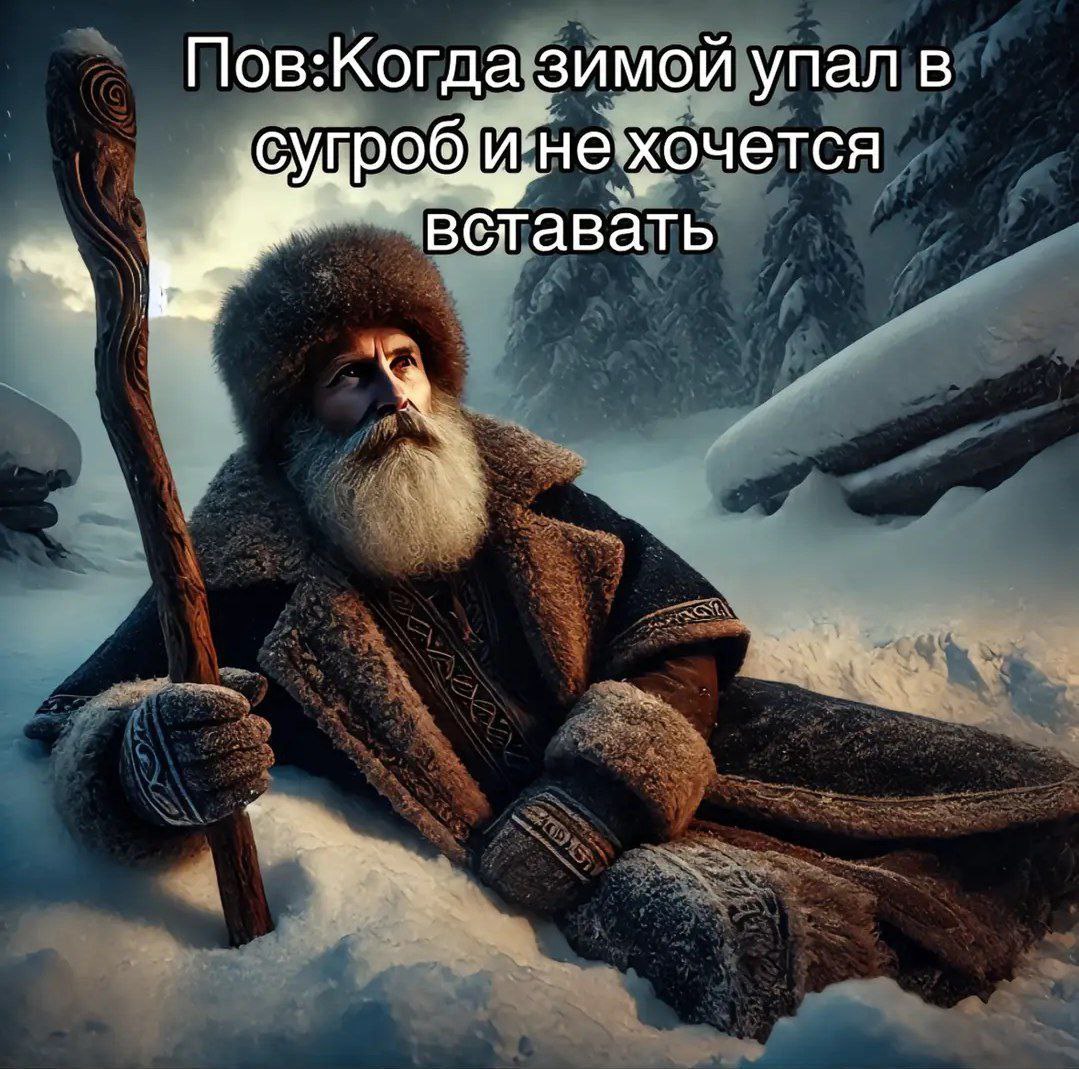 Пов:Когда зимой упал в хочется вставать