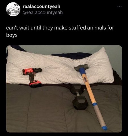 realaccountyeah @realaccountyeah can't wait until they make stuffed animals for boys