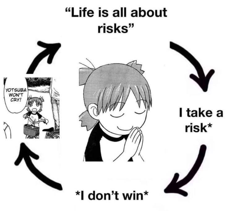 “Life is all about risks” я WON'T cRy! я». take a risk* don’t win*