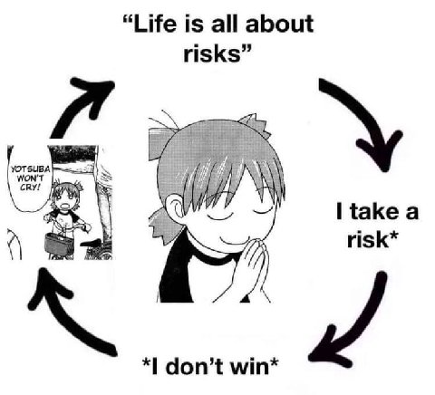 “Life is all about risks” я WON'T cRy! я». take a risk* don’t win*