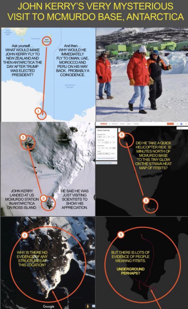 JOHN KERRY’S VERY MYSTERIOUS VISIT TO MCMURDO BASE, ANTARCTICA SOHN KERRY FLY TO NEW ZEALAND AND FLYTOOMAN, UAE, у THENANTARCTICATHE MOROCCO AND 2 DAY AFTER TRUMP WAS ELECTED BACK. PROBABLY A 4 PRESID