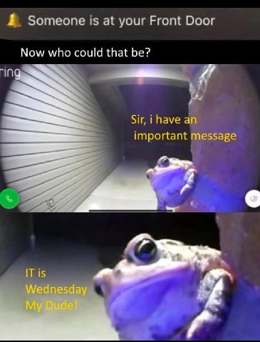 Someone is at your Front Door Now who could that be? Sir, i have an important IT is