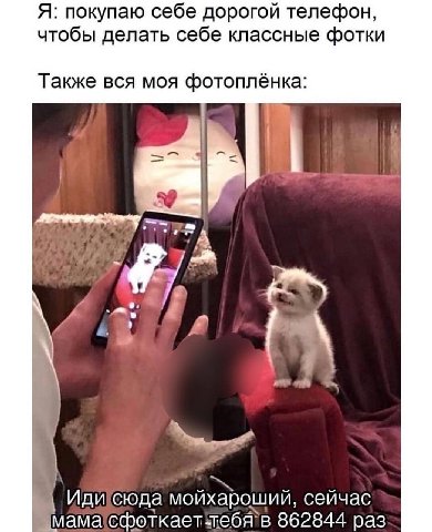 Я: покупаю себе дорогой телефон, чтобы делать себе классные фотки Также вся моя фотоплёнка: к 4 7 у Идисюда мойхароший, сейчас 862844 раз