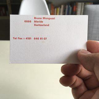 Bruno Monguzzi 6866 Meride Switzerland Tel Fax +4191 646 6107