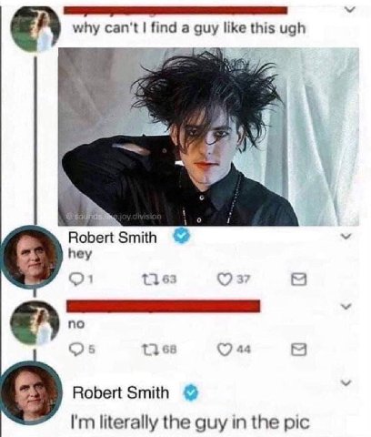 why find a like this ugh Smith hey по 68 a Robert Smith literally the guy in the pic