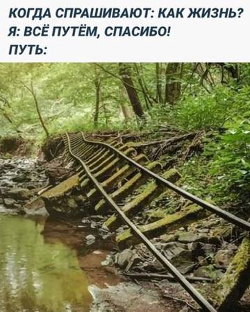 КОГДА СПРАШИВАЮТ: КАК ЖИЗНЬ? Я: ВСЁ ПУТЁМ, СПАСИБО! ПУТЬ: