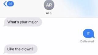 What's your major Like the clown?