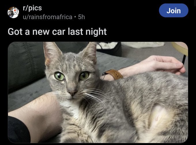 r/pics Join Got a new car last night