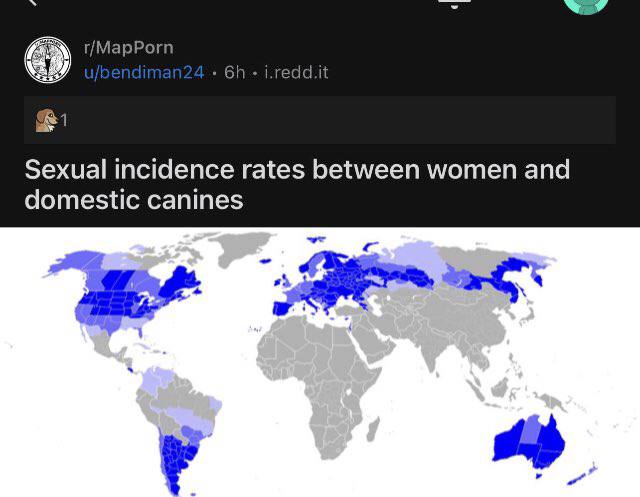 о redd.it Sexual incidence rates between women and domestic canines