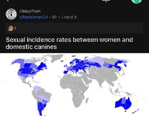 о redd.it Sexual incidence rates between women and domestic canines