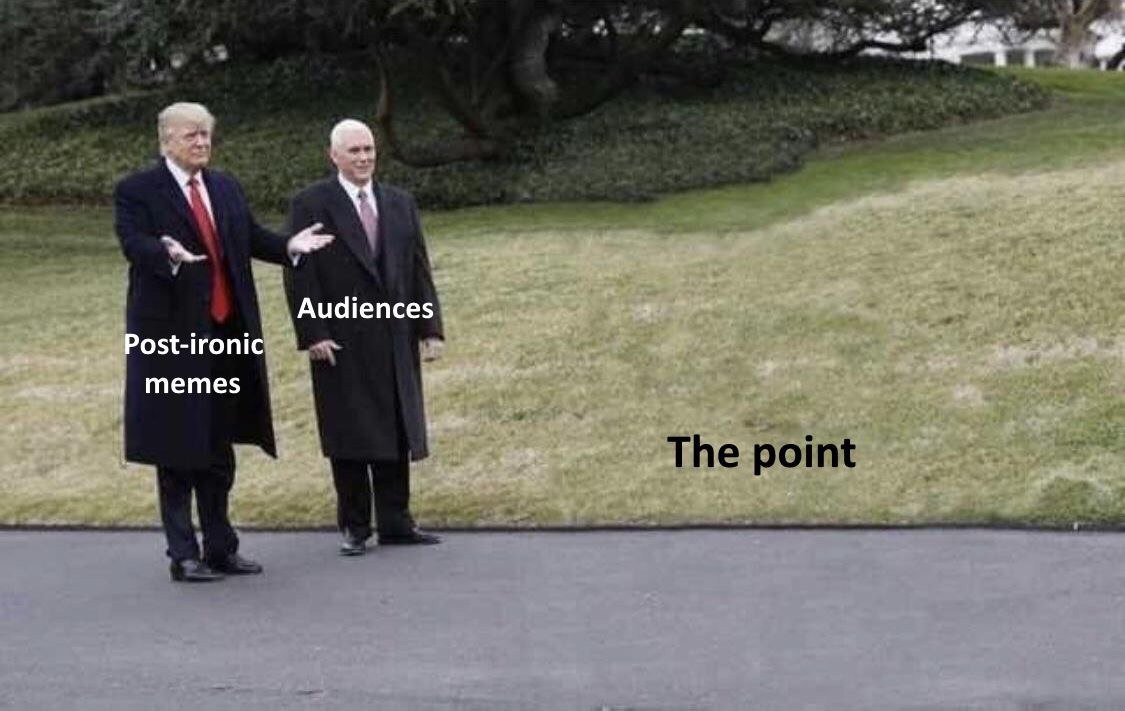 Audiences Post-ironi memes The point