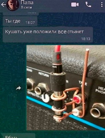 Папа В сети Ты где 18:07 Кушать уже положили все стынет 18:13 at HE,