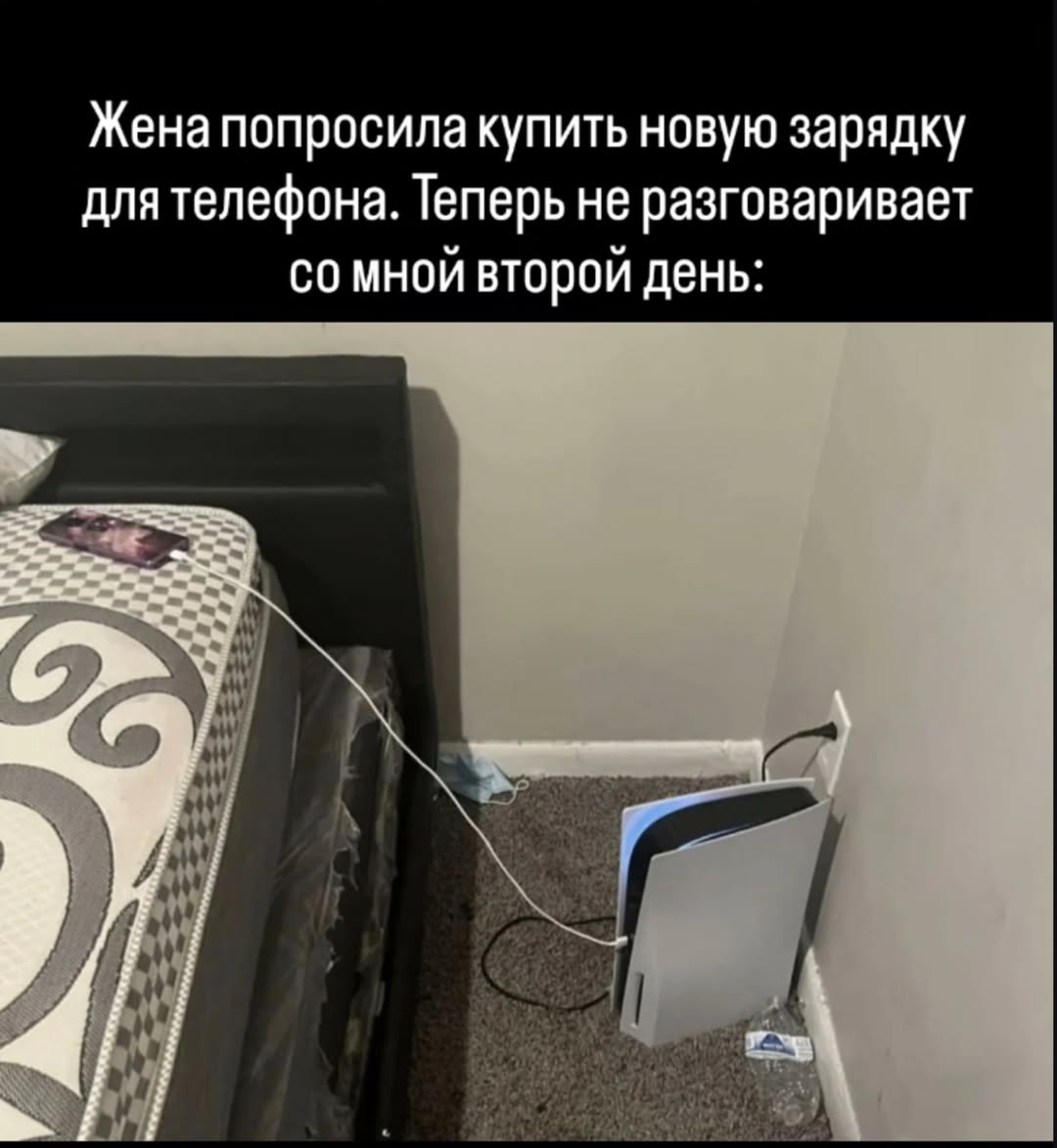 Жена попросила купить новую зарядку для телефона. Теперь не разговаривает мной второй день: