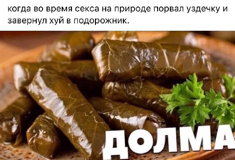 когда во время секса на природе порвал уздечку и завернул хуй в подорожник. 4. а ДОЛМА
