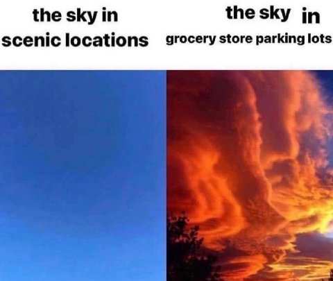the sky the sky in scenic locations grocery store parking lots