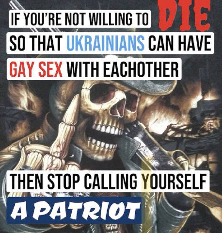 IF YOU'RE NOT WILLING TO SO THAT UKRAINIANS CAN HAVE GAY SEX WITH 44444 dij THEN STOP CALLING YOURSEL A
