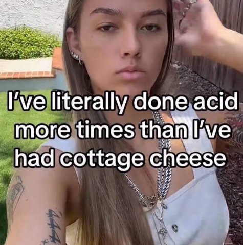 I've literally done acid more times had cottage cheese