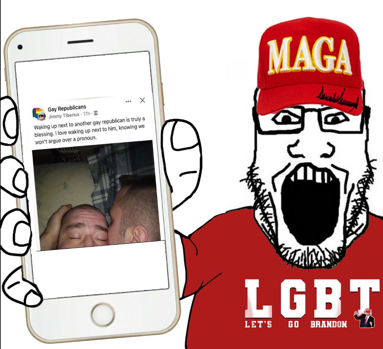 о Gay Republicans Tiberius Waking up next to another gay republican is truly a blessing. love waking up next knowing we won't argue омега pronoun. а 7 A "5 I BRANDON