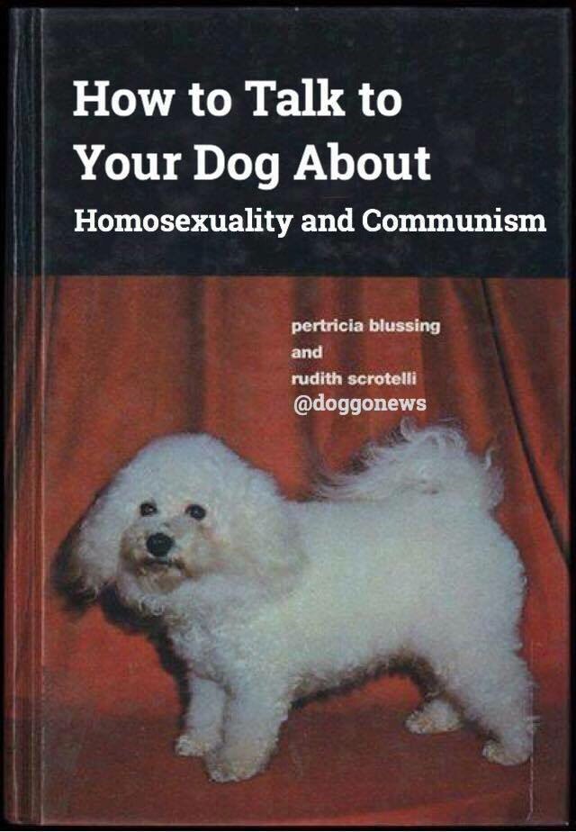 How to Talk to Your Dog About Homosexuality and Communism pertricia blussing ond rudith scrotelli @doggonews У