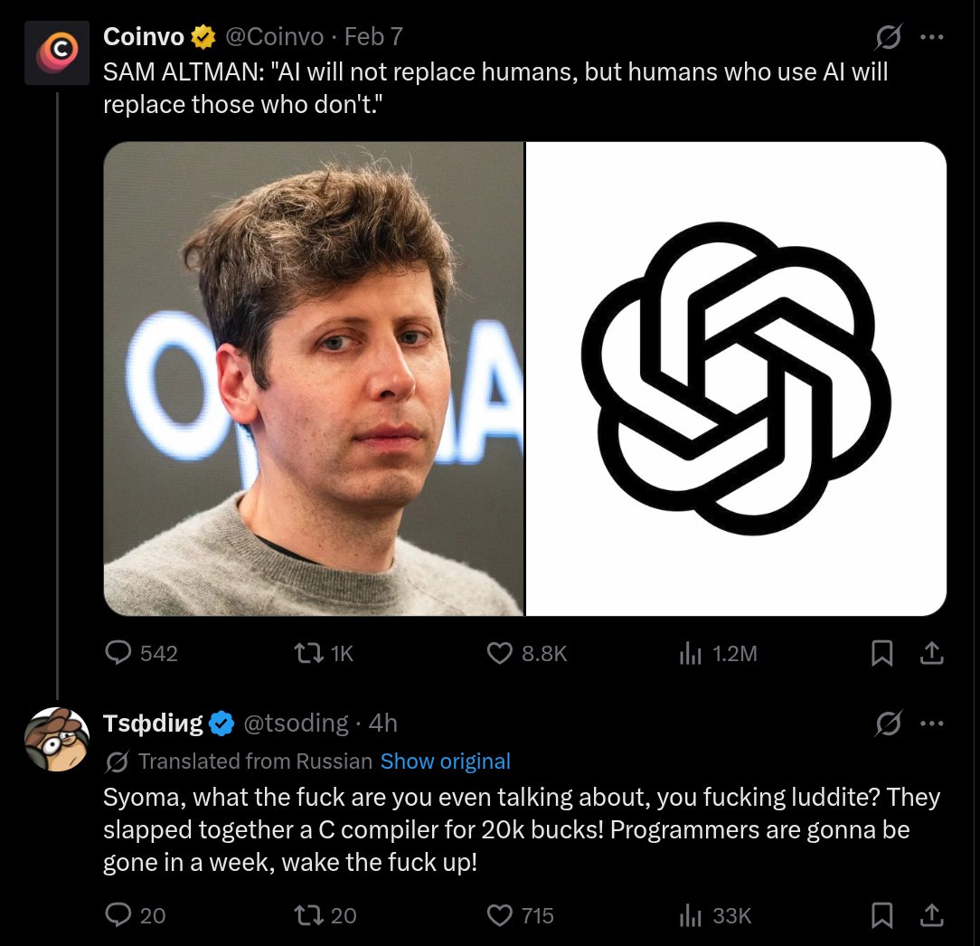 2021: AI will replace humans! Luddites! The world is gonna BURN! You WILL have no job! HAHAHA!
2022: AI will replace humans!
2023: AI will replace humans!
2024: AI will replace humans!
2025: AI will r