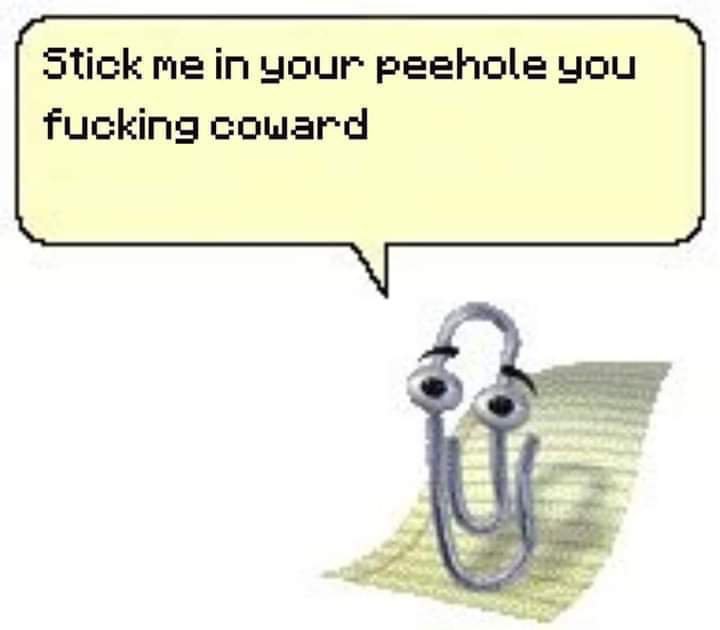 Stick in your peehole you fucking coward
