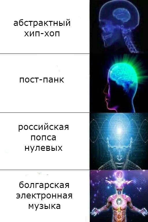 абстрактный ХИП-ХОП пост-панк российская попса нулевых болгарская электронная музыка