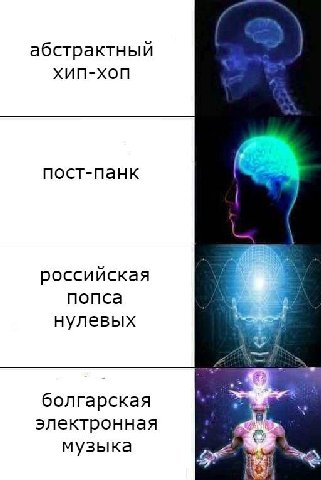 абстрактный ХИП-ХОП пост-панк российская попса нулевых болгарская электронная музыка