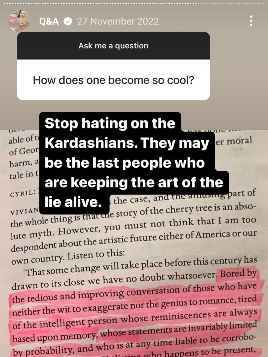 How does one become so cool? Stop hating on the able of of Kardashians. They may be the last people who tale int CYRIL are keeping the art of the 5 bart of lie alive. the case, VIVIAN story of the che
