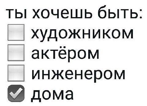 ты хочешь быть: художником актёром инженером дома