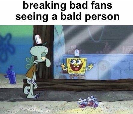 breaking bad fans seeing a bald person А