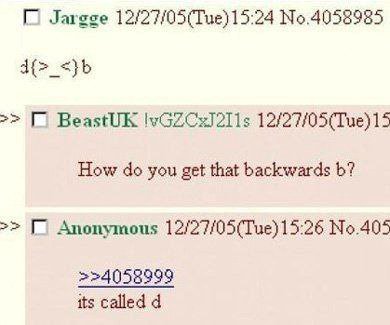 Тагазе 12/27/05(Гие)15:24 No.4058985 BeastUK 12/27/05(Tue) 15 How you get that backwards Anonymous No.405 >24058999 its called 4