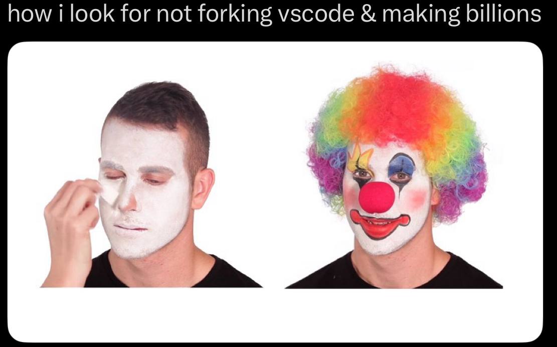 how i look for not forking vscode making billions 4