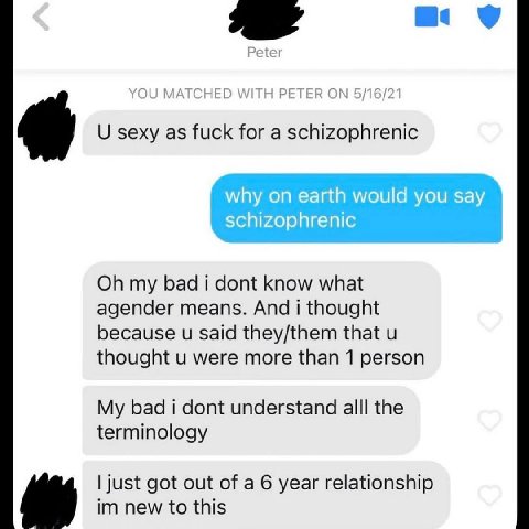 my bad i dont know what agender means. And i thought because и Said they/them that и thought were more than 1 person My bad i dont understand alll the terminology just got out of a 6 year relationship