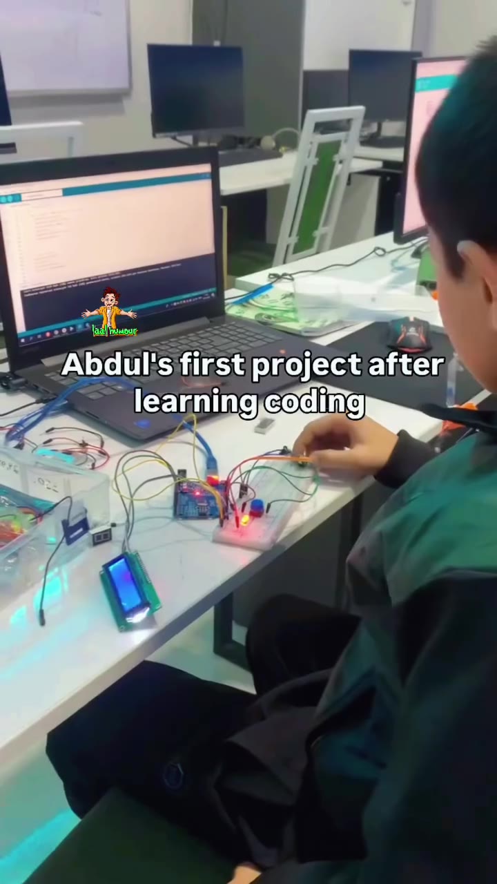 s ЗАБЧи! first project after, learning coding» ~ Abduljsifirst projectiafter, = Abdus finseprojectiatter о 7 | » lcetiting Coding, Ay Abdul's first projectiafter