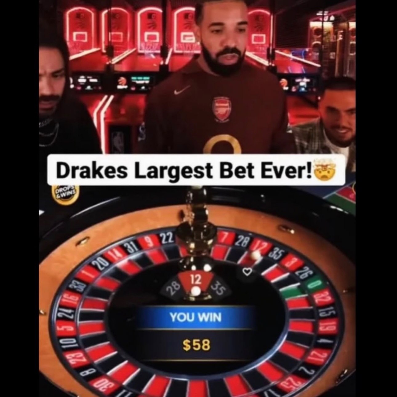 Drakes Largest Bet YOU WIN