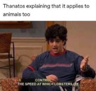 Thanatos explaining that it applies to animals too