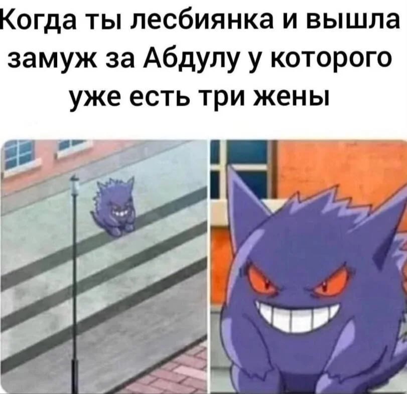 огда ты лесбиянка и вышла замуж за Абдулу у которого уже есть три жены
