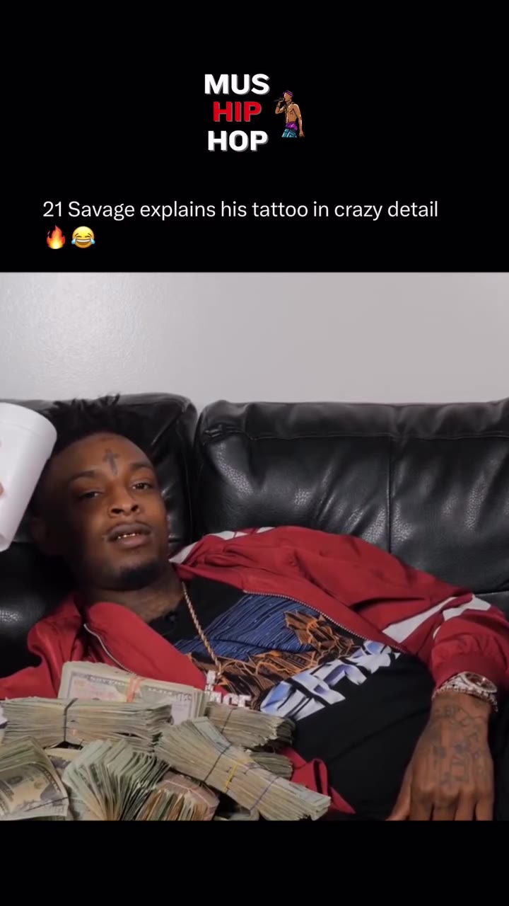 21 Savage explains his tattoo in crazy detail