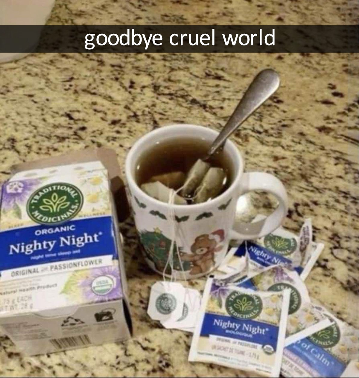 goodbye cruel world Night
