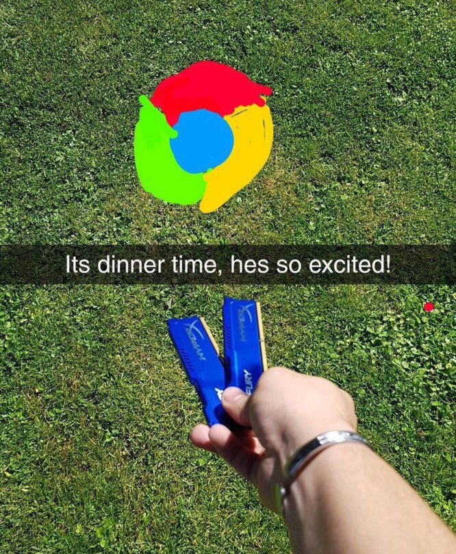 dinner time, hes so excited!
