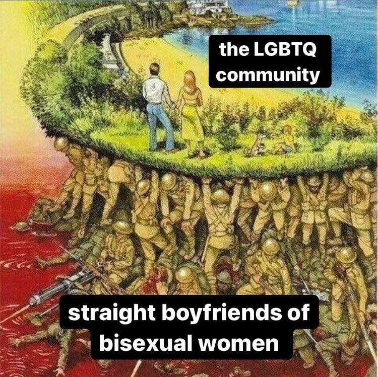 the LGBTQ community к 4 3: aN straight boyfriends of bisexual women