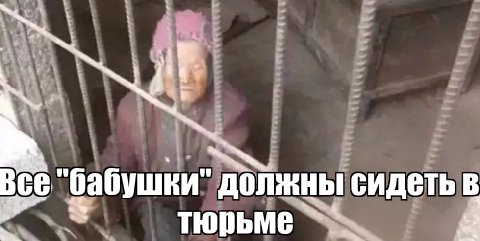 Все "бабушки" Должны сидеть в a тюрьме
