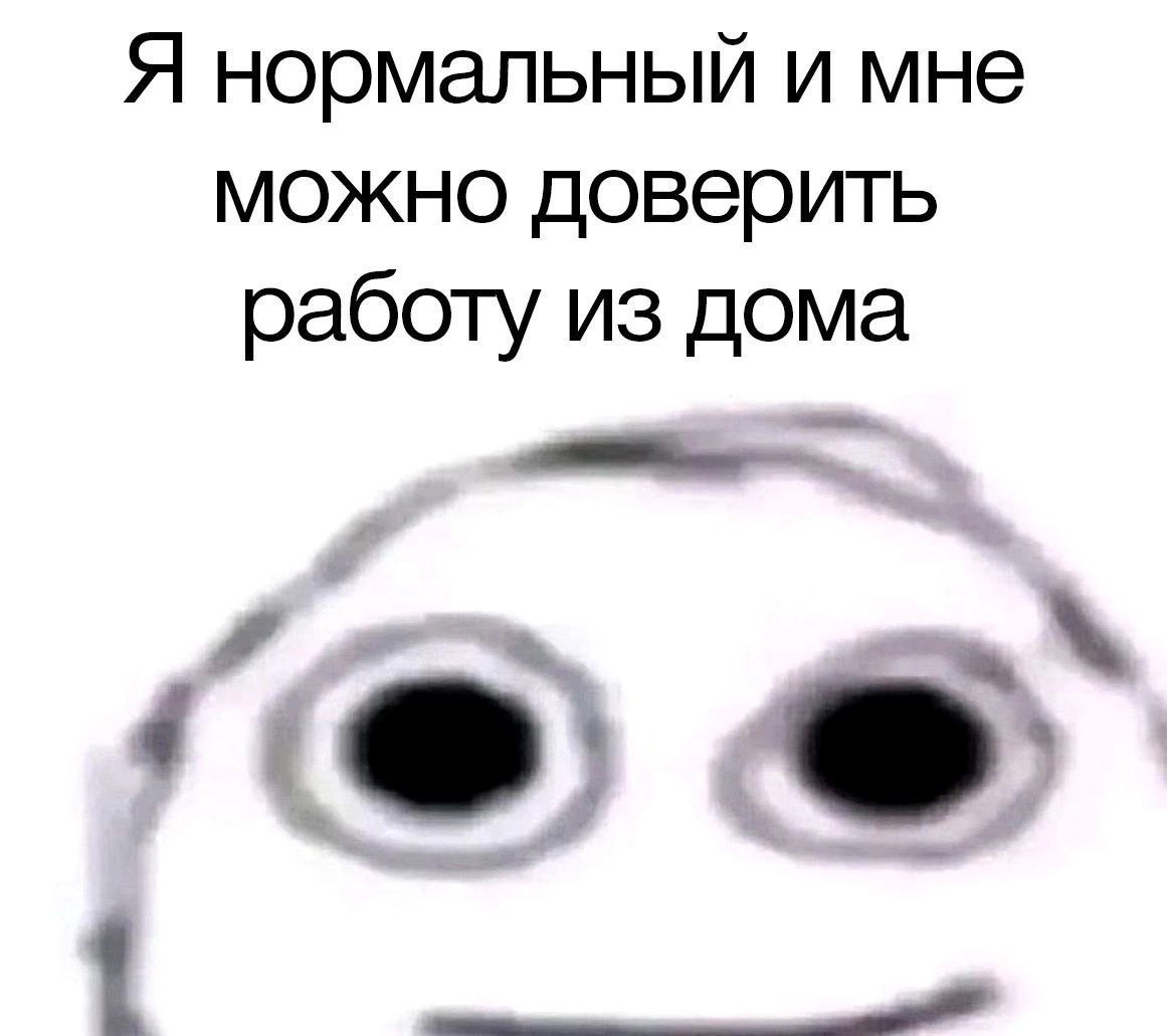 Я нормальный и мне можно доверить работу из дома