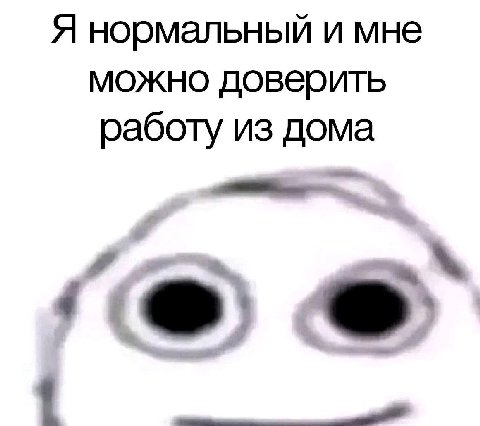 Я нормальный и мне можно доверить работу из дома