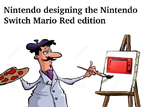 Nintendo designing the Nintendo Switch Mario Red edition 2