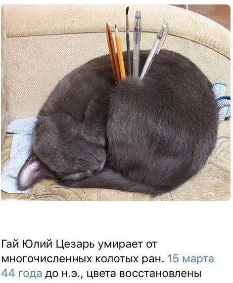 Гай Юлий Цезарь умирает от многочисленных колотых ран. 15 марта 44 года до цвета восстановлены
