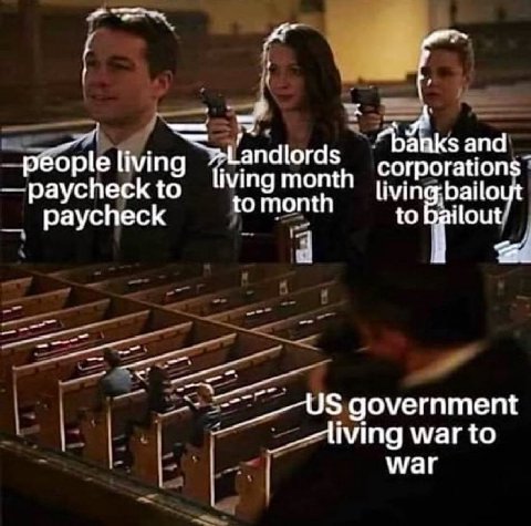 2 banks and people living corporations paycheck to living month livin bailo paycheck ailout i government —-living war to Wal