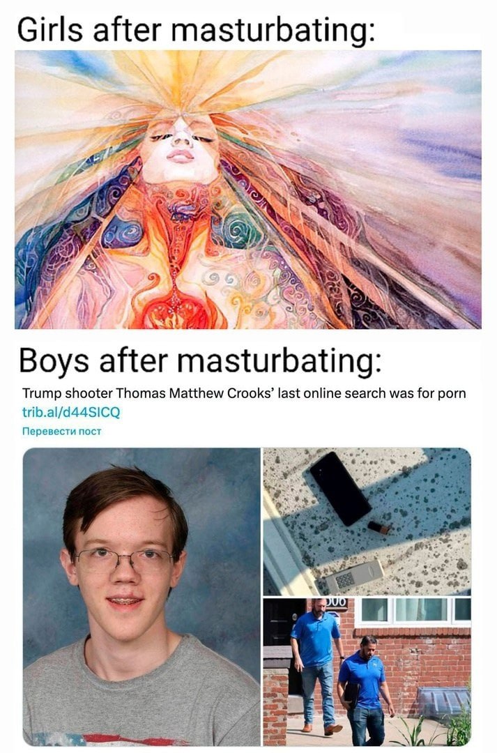 Girls after masturbating: WSs У С SSIES a Boys after masturbating: Trump shooter Thomas Matthew Crooks’ last online search was for porn trib.al/d44SICQ Перевести пост gee: